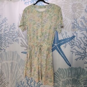 Vintage pastel floral playsuit romper